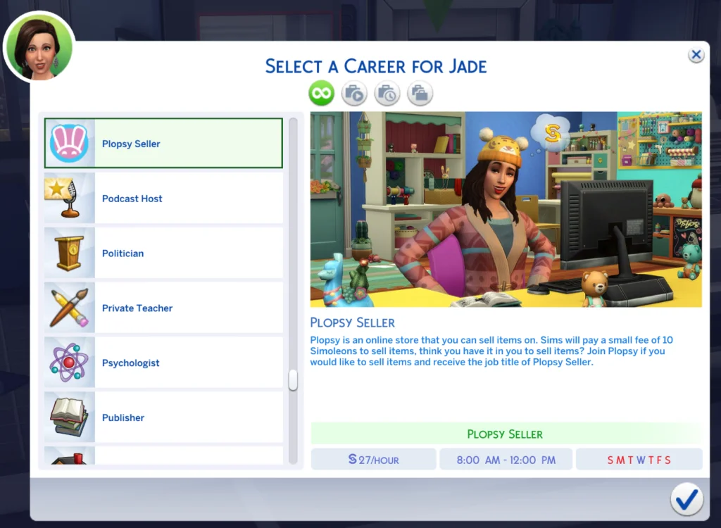 Sims 4 Active Careers Using Asemental Venuue Lists