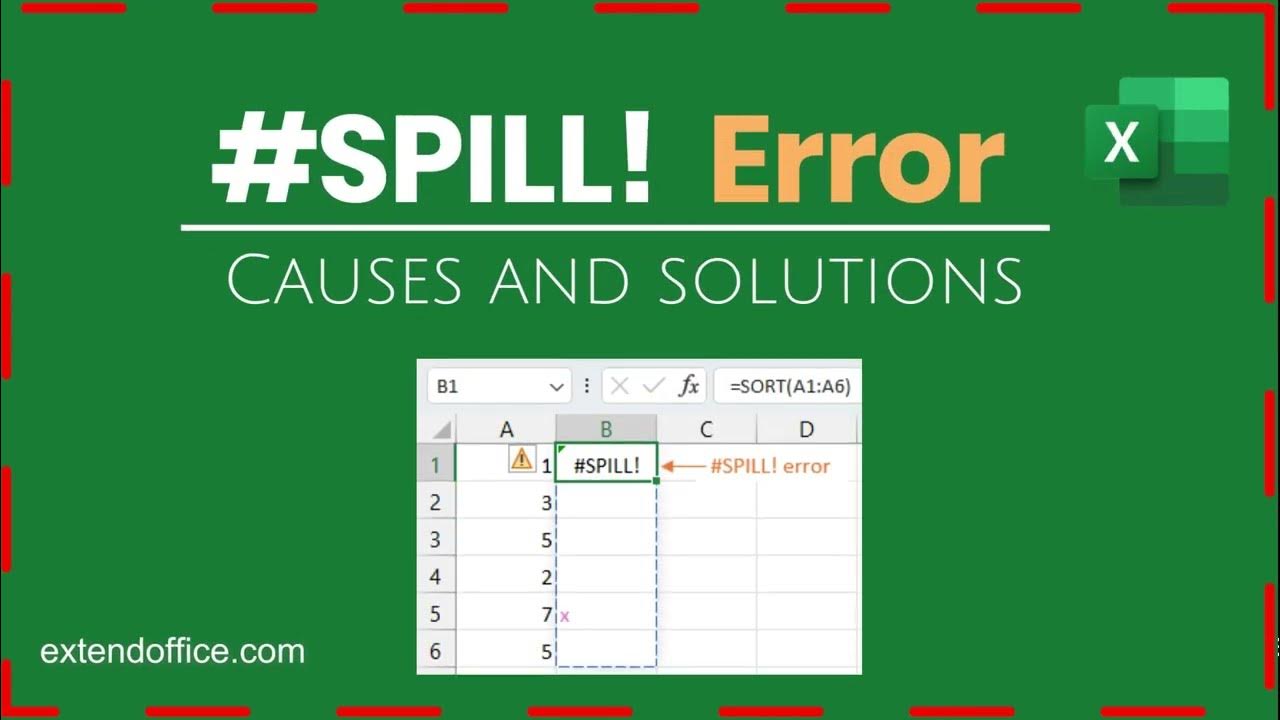 #Spill Error in Excel Comprehensive Guide